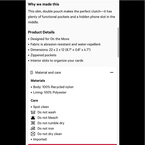 🌞LULULEMON NOW AND ALWAYS POUCH/BAG*PUFFY-WARM CORAL🌞 - Picture 7 of 11